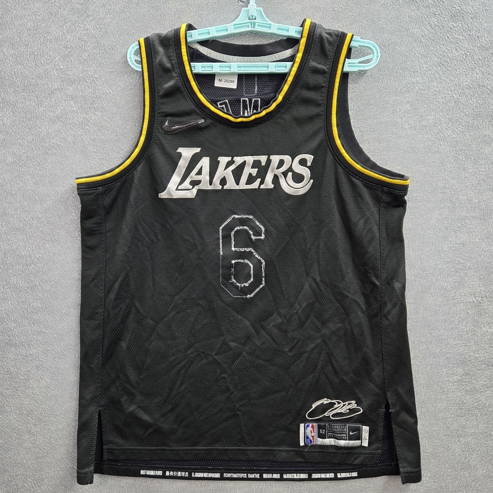 Los Angeles Lakers Men Jersey 52 Black Nike Swingman MVP Lebron James 6 READ
